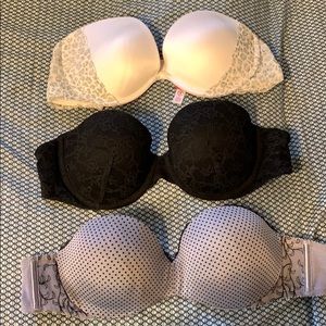 3 strapless bras